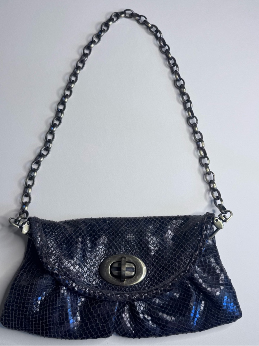 Y2K Carla Mancini Snakeskin Leather Mini Bag